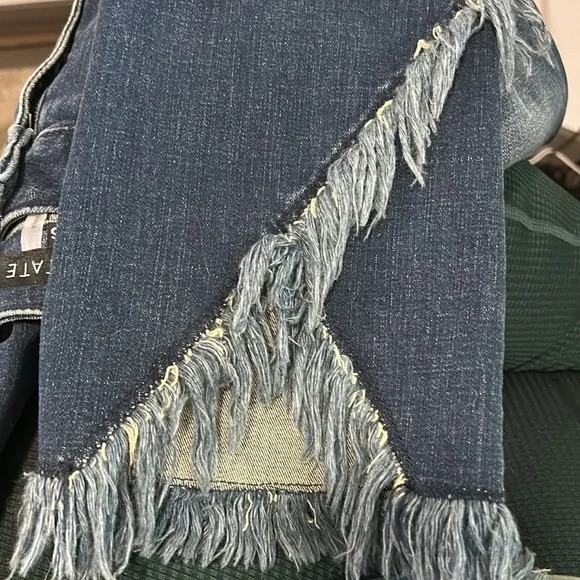NWT 1.State Women’s Fringe Jeans Size 26 Blue - Picture 7 of 7